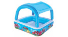 Детский бассейн с надувным съемным навесом от солнца, 52192, 147х147х122 см, 265 л