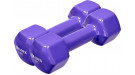 Набор гантелей обрезиненных по 4 кг, фиолетовые, 2шт
